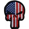 WARAGOD Nášivka Embroidery Patriot Punisher US Flag 6x4.5cm