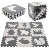 Penová podložka puzzle 9ks, čiernobiele