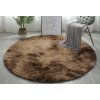 Najkoberce SHAGGY ombré, hnedý kruh 100 cm kruh