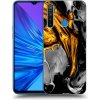 Picasee silikónový prehľadný obal pre Realme 5 - Black Gold