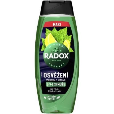 Radox Refreshment Menthol And Citrus 3-in-1 Shower Gel osviežujúci sprchovací gél 450 ml pre mužov