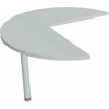 Hobis Doplnkový stôl Flex, ľavý, 100,0x75,5x(60x60) cm, sivá/kov