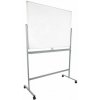 mobilná biela magnetická tabuľa Basic, obojstranná, 90 x 120 cm - Manutan Expert