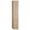Aqualine Aqualine, ZOJA/KERAMIA FRESH skrinka vysoká s košom 35x184x29cm, ľavá, dub platin, 51232