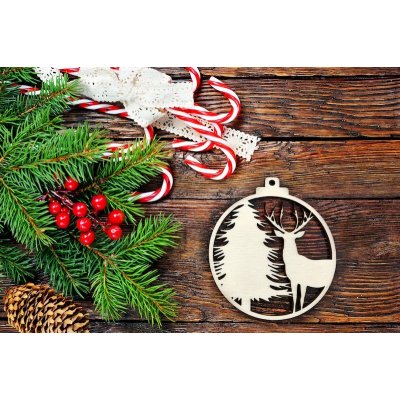 DomTextilu Vyrezávaná vianočná ozdoba na stromček 12235