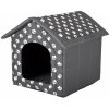 Stanislaw Jurga PillowPrim búda pre psov jaskyňa pre psov domček pre mačky jaskyňa pre domácich miláčikov XL - 60x55 cm sivá s labkami
