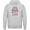 AWDis Hoodie Mikina - Pozitívna myseľ, život - Šedivá sivá - XL - Pánske