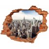 Nálepka 3D diera na stenu New york 90x70 cm