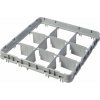 Cambro Nadstavec koša full drop 500x500 mm sivý, model E1, Cambro, počet priehradok: 9 (3x3), rozmer priehradky: 150x150 mm, Svetlosivá, 499x499x(H)51mm