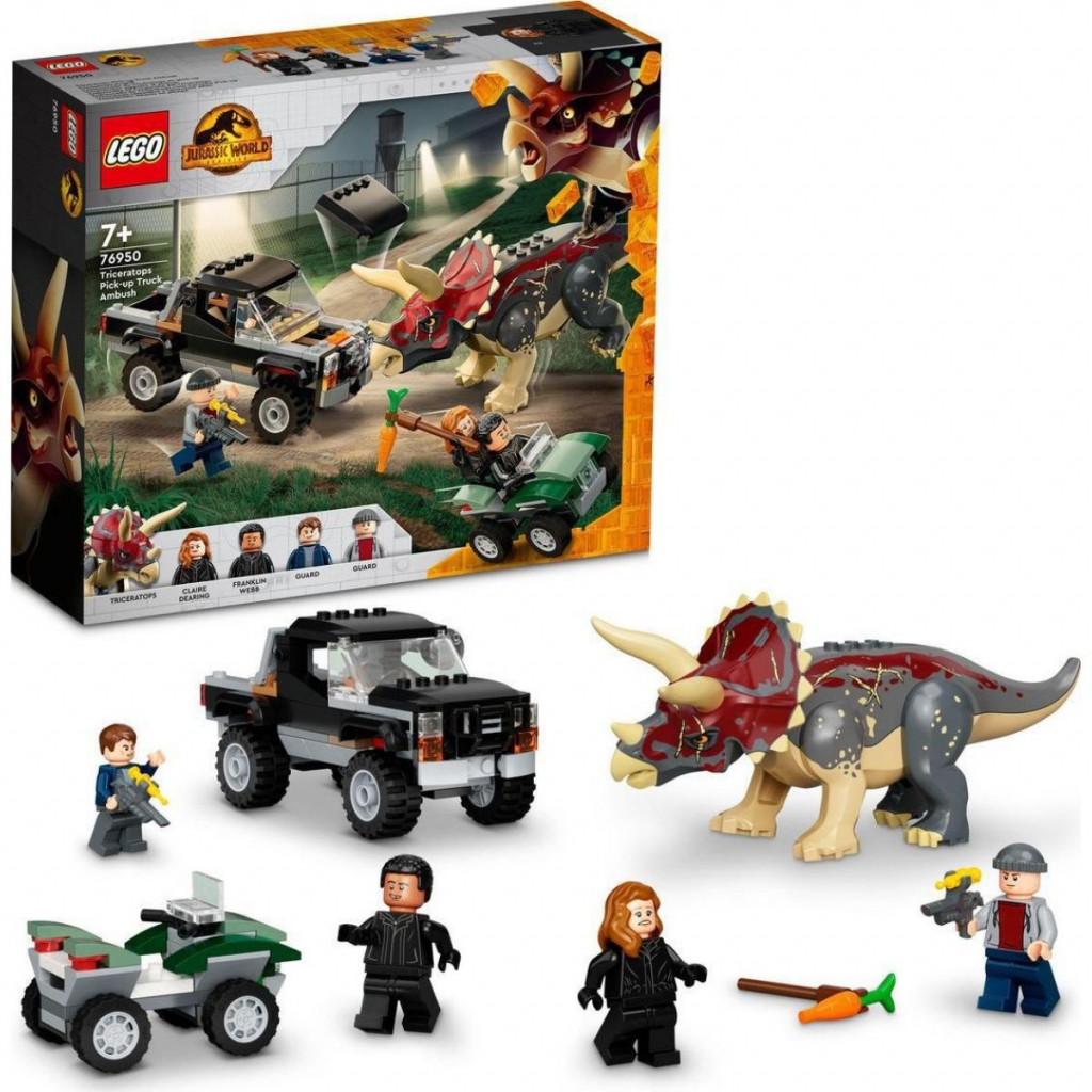 LEGO® Jurassic World 76950 Útok Triceratopse na pick-up