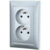 Legrand Valena - Dvojzásuvka 2 x 2P, 16A -250V, hliník - 770290