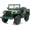mamido Detský elektrický Jeep Willys 4x4 trojmiestny zelený