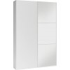 Bývaj s nami SK, GOGO 120 šatníková skriňa so zrkadlom, biela LTD