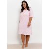 TARO Dámska nočná košeľa Isla3365 ss52-sv.ružová 5XL