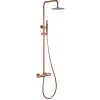 Imex GENOVA termostatický duálny sprchový systém kartáčované ružové zlato BTG053/ORC