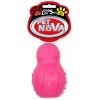 Petnova hračky pre zvieratá TPR SNOWMAN PINK hračka pre psa 9,5 cm