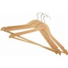 Vešiaky York 067510, na oblečenie, drevené, bal. 3 ks, 44,5x23 cm