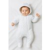 Baby Service Zimná kombinéza s kapucňou podšíta wellsoft lístočky