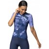 ALÉ Cycling Clothing Alé PR-E Palm SS W, Blue Veľkosť: S Všestranný dámsky cyklistický dres s krátkym rukávom