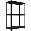 Kovový regál do domácnosti Biedrax 40 x 90 x 120 cm, čierny - 3 police kovové