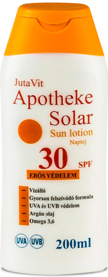 JutaVit Apotheke Solar Sun lotion opaľovacie mlieko SPF30 200 ml