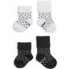 Detské ponožky Stay-on-Socks 0-6m 2páry Black&White Dots