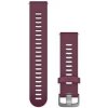 Remienok Garmin Quick Release 20mm, silikonový vínový, stříbrná přezka 010-11251-1W