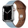 AppleKing kožený remienok s kolíčkovým zapínaním pre Apple Watch 42mm / 41mm / 40mm / 38mm - modrý - možnosť vrátiť tovar ZADARMO do 30tich dní