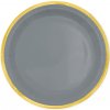 Party Papierové taniere sivé Classic Gold 18 cm – 6 ks