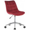 Kancelárske kreslo Medford velvet, červená