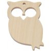 Drevený polotovar na výrobu bižutérie - sova 6 cm