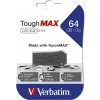 Verbatim USB flash disk, USB 2.0, 64GB, ToughMAX, čierny, 49332, USB A, kompozitný materiál KyronMAX(tm)