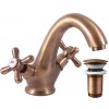 MORAVA RETRO - Umývadlová batéria s výtokom, staromosadz (bronz) MK129.0SM, RAV Slezák