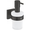 Grohe QuickFix Start Cube - Dávkovač mydla s držiakom, sklo/matná čierna 410982430