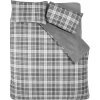 Sivé obliečky na dvojlôžko/predĺžené s baránkom 230x220 cm Cosy Sherpa Check – Catherine Lansfield