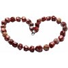 Nefertitis Jaspis červený Rainbow náhrdelník z veľkých nuget NF50795 - délka cca 51 cm