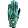 PAR69 Womens Golf Glove Light Blue Green Print M/L