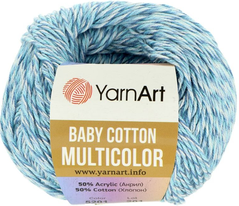 YarnArt Baby Cotton Multicolor 5201 modro biela od 1,89 € - Heureka.sk