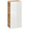 Comad Aruba White skrinka 35x22x75 cm bočné závesné biela-dub ARUBAWHITE830FSC