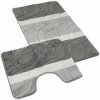 Kvalitex Dvojdielna kúpeľňová predložka 60x100 + 60x50 cm - Geometria sivá