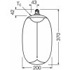 OSRAM LED Big Elipse Oval E27 12W 818 Žiarovka jantárová tmavá - 4058075836280