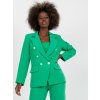 Zelené dámske dvojradové oblekové sako - S