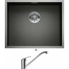 Blanco ZEROX 500-U nerez Dark Steel 526243 + Blanco DARAS chróm 517720