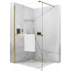 Rea Aero, sprchová zástena typu Walk-In 80cm, 8mm číre sklo, zlatý lesklý profil + polička a vešiak EVO, KPL-K8439