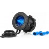 Vodotesná zásuvka na zapaľovač do auta s ČERVENÝM LED podsvietením 12/24V AMIO-04220