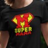 Tričko s potlačou SUPERMAMA Pánsky Čierna 5XL