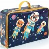 Detský kufrík na zips Djeco - Vesmír uni