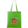 Basketbal lopta v triku - Taška bavlnená - 42 x 38 cm ( Apple Green )