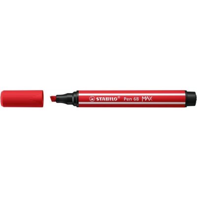 Fixka, 1-5 mm, zrezaný hrot, STABILO "Pen 68 MAX", červená
