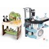 Set práčovňa a zverolekárska ordinácia Rowenta Wash&Clean Laundry Smoby s pandou a elektronickým vysávačom so zvukom